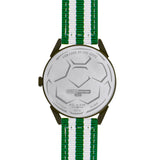 BLADE 3697GSW6G White-Green Retro-Fútbol Special Edition NATO Strap Unisex Watch - Back 04