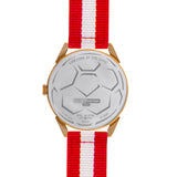 BLADE 3697GRW6C White-Red Retro-Fútbol Special Edition NATO Strap Unisex Watch - Back