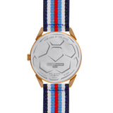 BLADE 3697GSW6D Navy Blue-Blue-Red-White Retro-Fútbol Special Edition NATO Strap Unisex Watch - Back 04