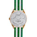 BLADE 3697GSW6G White-Green Retro-Fútbol Special Edition NATO Strap Unisex Watch - Back 03