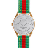 BLADE 3697GGW6I Green-Red Retro-Fútbol Special Edition NATO Strap Unisex Watch - Back 03