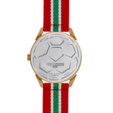 BLADE 3697GGW6N Red-Green-White Retro-Fútbol Special Edition NATO Strap Unisex Watch - Back 04