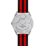 BLADE 3697GNN6M Black-Red Retro-Fútbol Special Edition NATO Strap Unisex Watch - Back 04