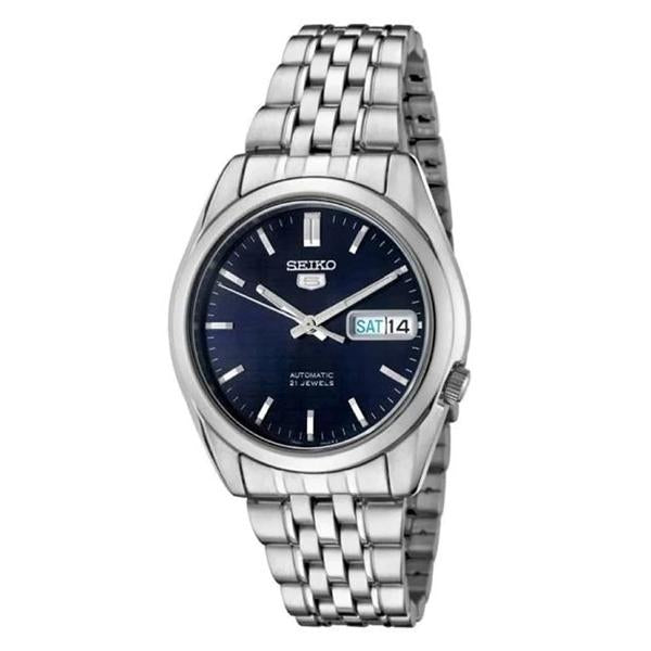 Seiko Men's Blue Dial Stainless Steel Case & Band Automatic Movement Watch  SNK357K1
