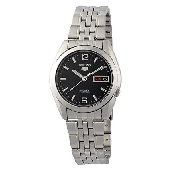 Seiko Men's Black Dial Stainless Steel Case & Band Automatic Movement Watch SNK393K1