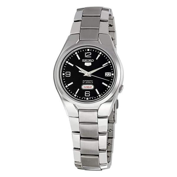 Seiko Men's Black Dial Stainless Steel Case & Band Automatic Movement Watch SNK623K1 1