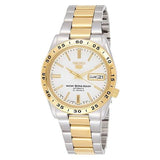 Seiko Men's White Dial Two-Tone Gold plated Stainless Steel Case & Band Automatic Movement Watch SNKE01K1SNKE04J1 1