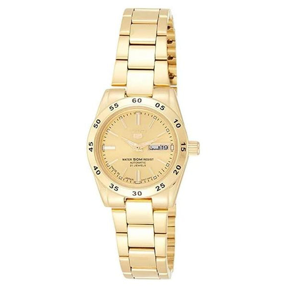 Seiko Women's Gold Dial Gold Plated Stainless Steel Case & Band Automatic  Watch SYMG44J1  1