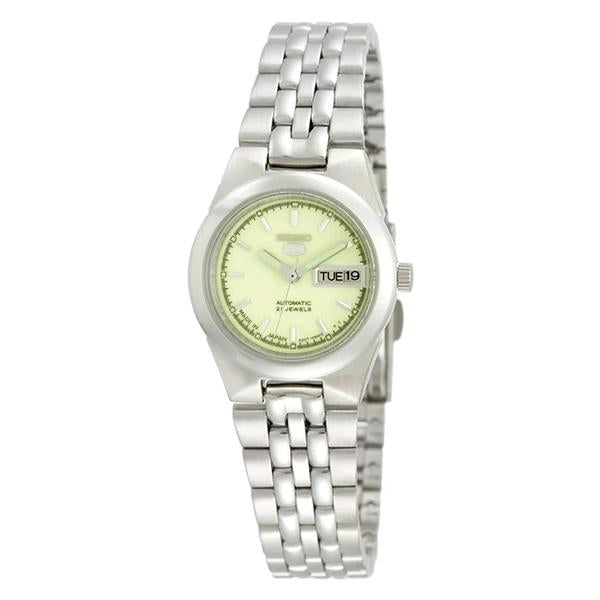 Seiko Women's Green Dial Stainless Steel Case & Band Automatic Watch SYMG57J1  1