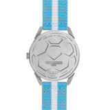 BLADE 3697GSW6A White-Blue Retro-Fútbol Special Edition NATO Strap Unisex Watch - Back