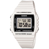 CASIO Unisex White Resin Case And Band Digital Watch  W215H-7A