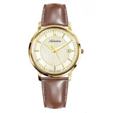 Adriatica Swiss Made Men's Gold Dial Leather Strap Watch - A1277.1211Q