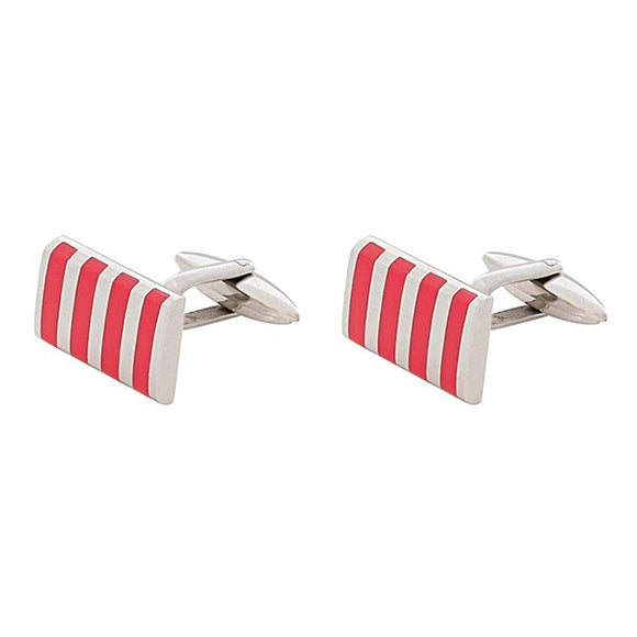 BLADE Cufflinks  Stainless Steel  Red Enamel -C202S  1
