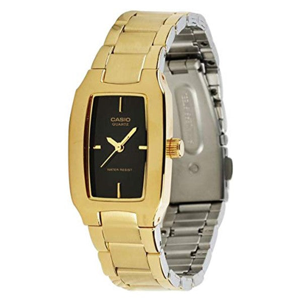 Casio Women's Black Dial Gold plated Case and band Analog Watch LTP-1165N-1C