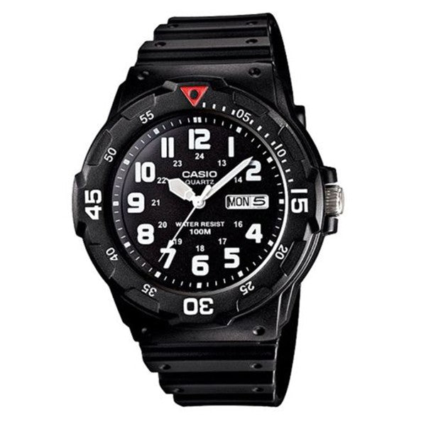 Casio Men's Black Dial Black Resin Band Analog Watch MRW-200H-1B