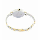 Eliz women's Silver Dial gold and silver plated case and Band Analog Watch ES8539L2TWT 2