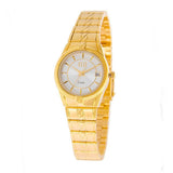 Eliz Women's White Dial Gold plated case and band Analog ES8569L2GWG Watch