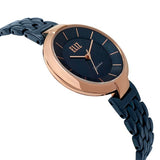 Eliz Women's Blue Dial Blue plated Band Rose Gold plated stainless steel case Analog Watch ES8606L2RBB 2