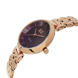 Eliz Women's Purple Dial Rose Gold plated stainless steel case and Band Analog Watch ES8606L2RVR 3