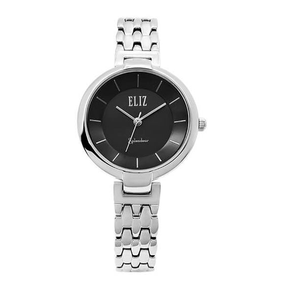 Eliz Women's Black Dial stainless steel case and Band Analog Watch ES8606L2SNS 1