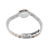 Eliz Women's White Dial Two-Tone Rose Gold plated stainless steel case and Band Analog Watch ES8606L2UWU 4