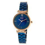 Eliz women's Blue Dial Rose Gold plated stainless steel case and band analog Watch ES8628L2RBB