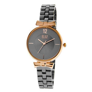 z women's Grey Dial Rose Gold plated stainless steel case Gun metal plated stainless steel band analog Watch ES8628L2RGG