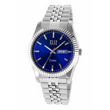 Eliz Men's Blue Dial Steel case Metal Band Analog Watch ES8630G2SBS