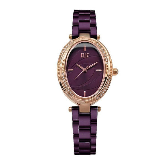 Eliz women's Purple Dial Purple Plated stainless steel case and Band Analog Watch ES8631L2RVV 1