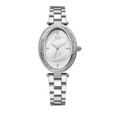 Eliz women's White Dial stainless steel case and Band Analog Watch ES8631L2SWS 1