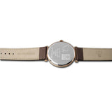 Eliz Men's Brown Dial Brown Genuine Leather strap Rose Gold plated Steel case Watch ES8634G1ROO 4