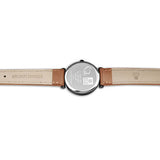 Eliz Women's Black Dial  Tan Genuine Leather strap Black plated Steel case Watch ES8634L1NND 4