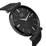 Eliz Men's Black Dial Black plated Stainless Steel Case and Mesh Band Watch ES8635G1NNN 3