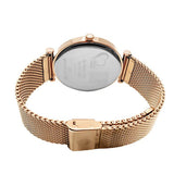 Eliz Men's White Dial Rose Gold plated Stainless Steel Case and Mesh Band Watch ES8635G1RWR 4