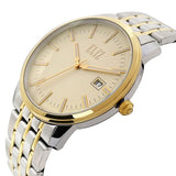 Eliz Men's Champagne Dial Two-Tone Gold plated Stainless Steel Case and Band Watch ES8638G2TCT 3