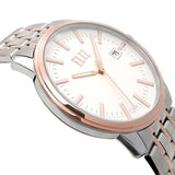 Eliz Men's White Dial Two-Tone Rose Gold plated Stainless Steel Case and Band Watch ES8638G2UWU 2