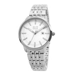 Eliz Women's White Dial Stainless Steel Case and Band Watch ES8638L2SWS 1