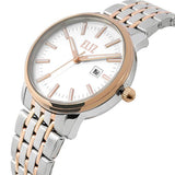 Eliz Women's White Dial Two-Tone Rose Gold plated Stainless Steel Case and Band Watch ES8638L2UWU 3