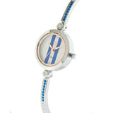 Eliz Women's White with Blue Dial Stainless Steel Case Bracelet Band Watch ES8640L2SUS 2