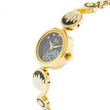 Eliz Women's Black Dial Gold plated Stainless Steel Case Bracelet Band Watch ES8641L2GNG 2