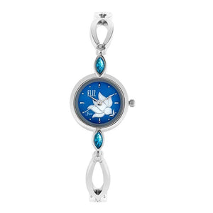 Eliz Women's Blue Dial Stainless Steel Case Bracelet Band Watch ES8645L2SIS
