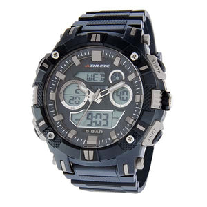 Eliz Men's Black Dial Black case Black polyurethane Band Analog-Digital Watch  ES8649G8NNN