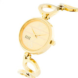 Eliz Women's Champagne Dial Gold plated case and bracelet Band Analog Watch ES8652L2GCG 1
