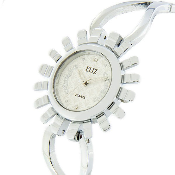 Eliz Women's White Dial Silver plated case and bracelet Band Analog Watch ES8653L2SWS 2