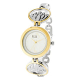 Eliz Women's White Dial  Two-Tone Gold plated case and bracelet Band Analog Watch ES8653L2TWT 1