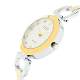 Eliz Women's White Dial  Two-Tone Gold plated case and bracelet Band Analog Watch ES8657L2TWT 2