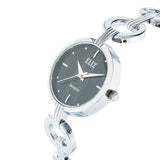 Eliz Women's Black Dial Silver plated case and bracelet Band Analog Watch ES8658L2SNS 2