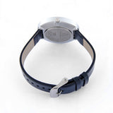  Eliz Women's Blue Dial Blue Genuine Leather strap Silver plated Case analog Watch ES8660L1SBB 3