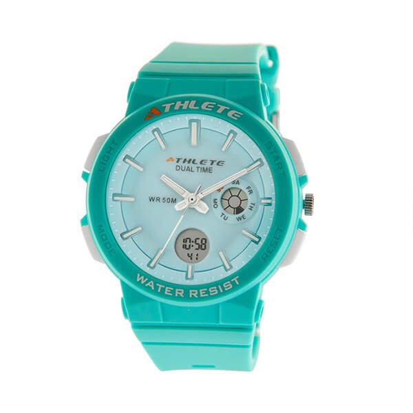 Eliz Unisex Blue Dial Blue Case and Polyurethane Band Digital and Analog Watch ES8664L8BBB 1