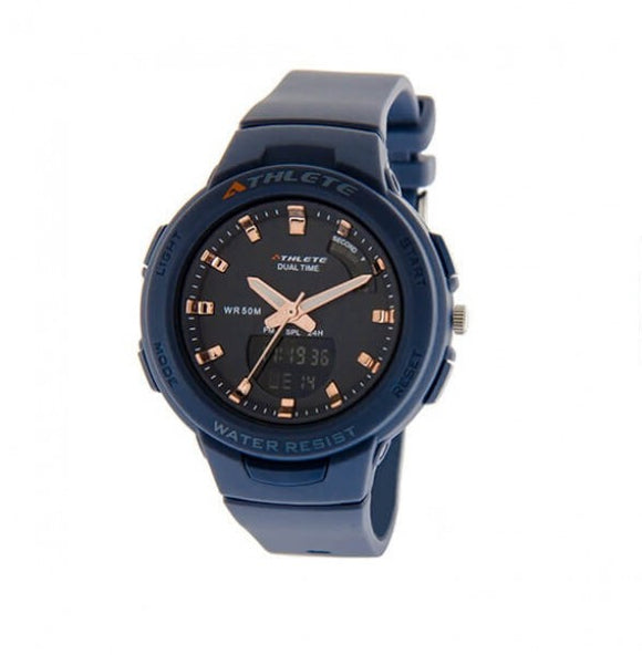 Eliz Unisex Blue Dial Blue Case and Polyurethane Band Digital and Analog Watch ES8665L8BBB 1